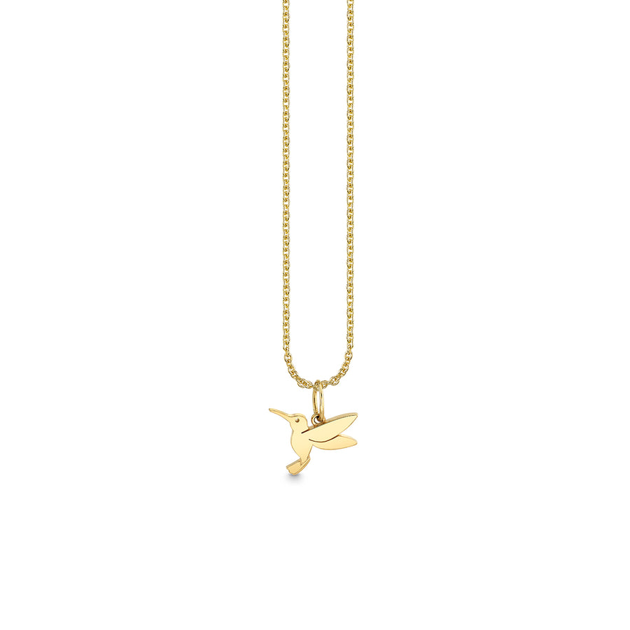 Pure Gold Tiny Hummingbird Charm - Sydney Evan Fine Jewelry