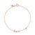Gold Plated Sterling Silver Love Bracelet with Bezel Set Diamond