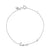 Gold Plated Sterling Silver Love Bracelet with Bezel Set Diamond