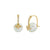 Gold & Diamond Bee Pearl Earrings