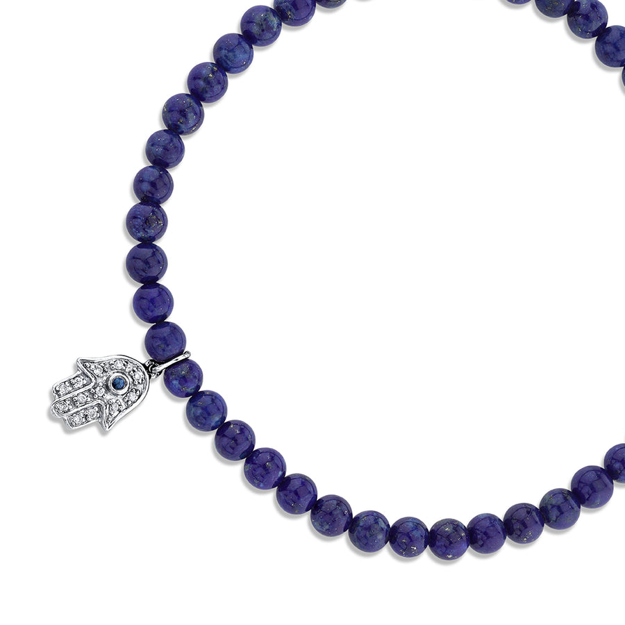 Men's Collection Sapphire & Diamond Hamsa on Lapis - Sydney Evan Fine Jewelry