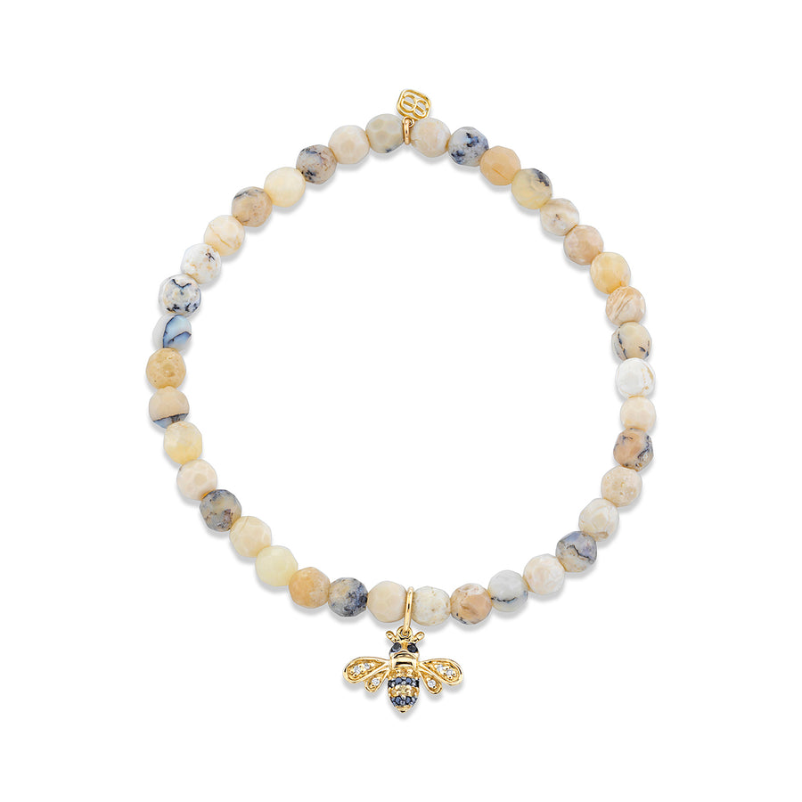 Kids Collection Gold & Diamond Bee on African Opal - Sydney Evan Fine Jewelry