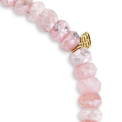 Gold & Diamond Mini Elephant on Mystic Pink Grapolite