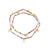 Pure Gold Tiny Multi-Charm Rainbow Zircon Wrap Bracelet