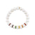 Gold & Rainbow Multi-Rondelle Pearl Bracelet