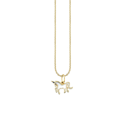 Kids Collection Gold & Enamel Unicorn Necklace