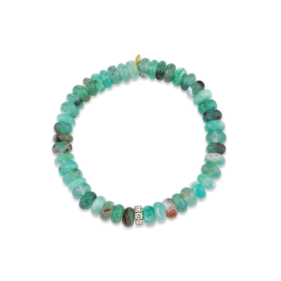 Gold & Diamond Rondelle on Aquaprase - Sydney Evan Fine Jewelry
