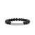 Men's Collection Gold & Diamond Three Row Bar on Onyx