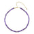 Gold & Diamond Rondelle Amethyst Heishi Necklace