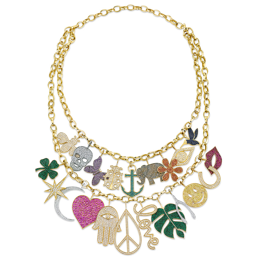 20th Anniversary Multi-Charm Necklace - Sydney Evan Fine Jewelry