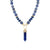 Gold & Diamond Marquise Eye Large Sapphire Pendant Necklace