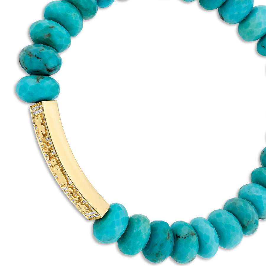 Gold & Diamond Luck Tableau on Turquoise - Sydney Evan Fine Jewelry