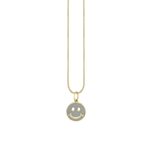 Kids Collection Gold & Enamel Happy Face Necklace