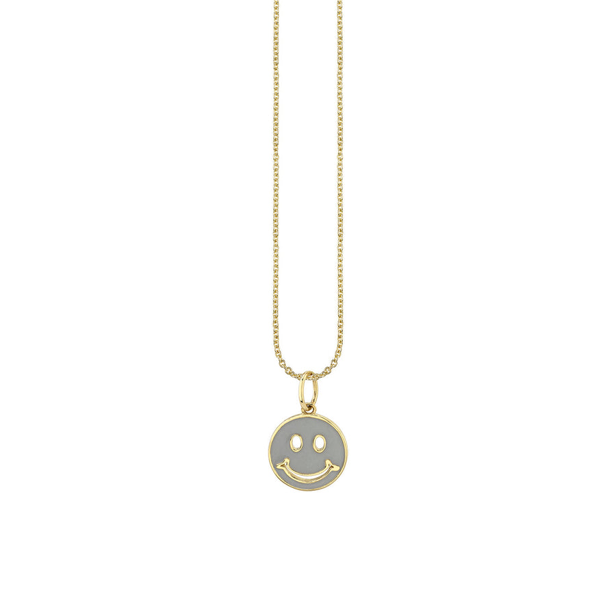Kids Collection Gold & Enamel Happy Face Necklace - Sydney Evan Fine Jewelry