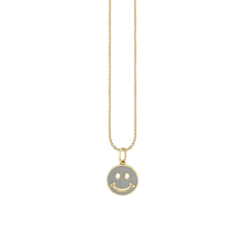 Gold & Enamel Happy Face Charm