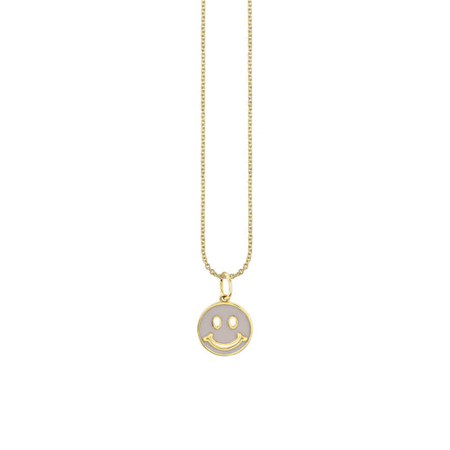 Kids Collection Gold & Enamel Happy Face Necklace