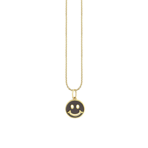Kids Collection Gold & Enamel Happy Face Necklace