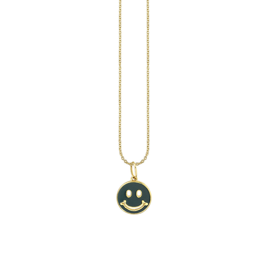 Kids Collection Gold & Enamel Happy Face Necklace - Sydney Evan Fine Jewelry
