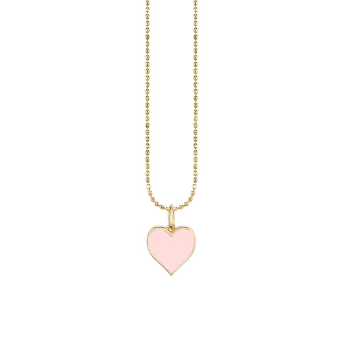 Gold & Enamel Small Heart Charm