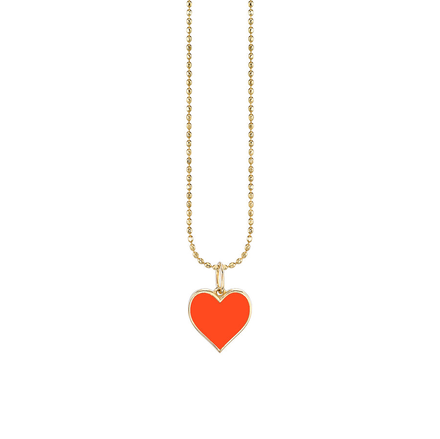 Gold & Enamel Small Heart Charm - Sydney Evan Fine Jewelry