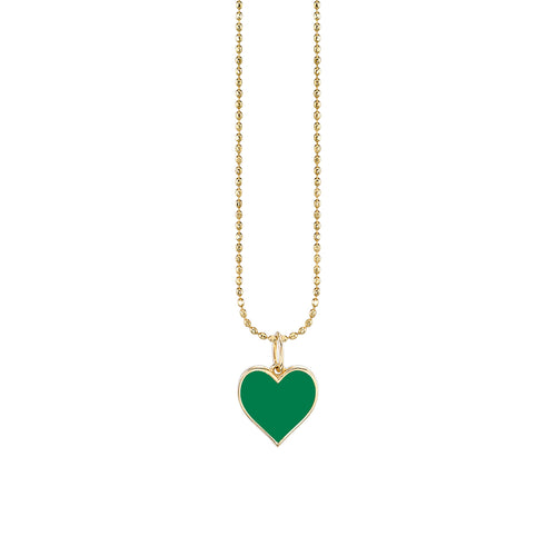Gold & Enamel Small Heart Charm