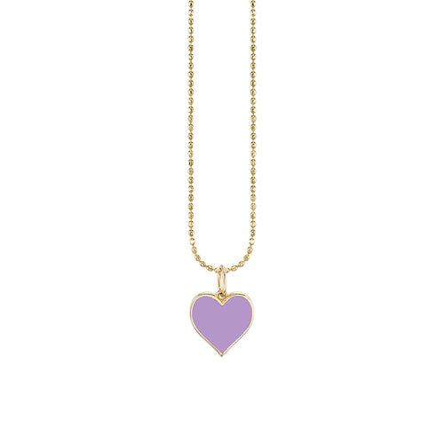 Gold & Enamel Small Heart Charm