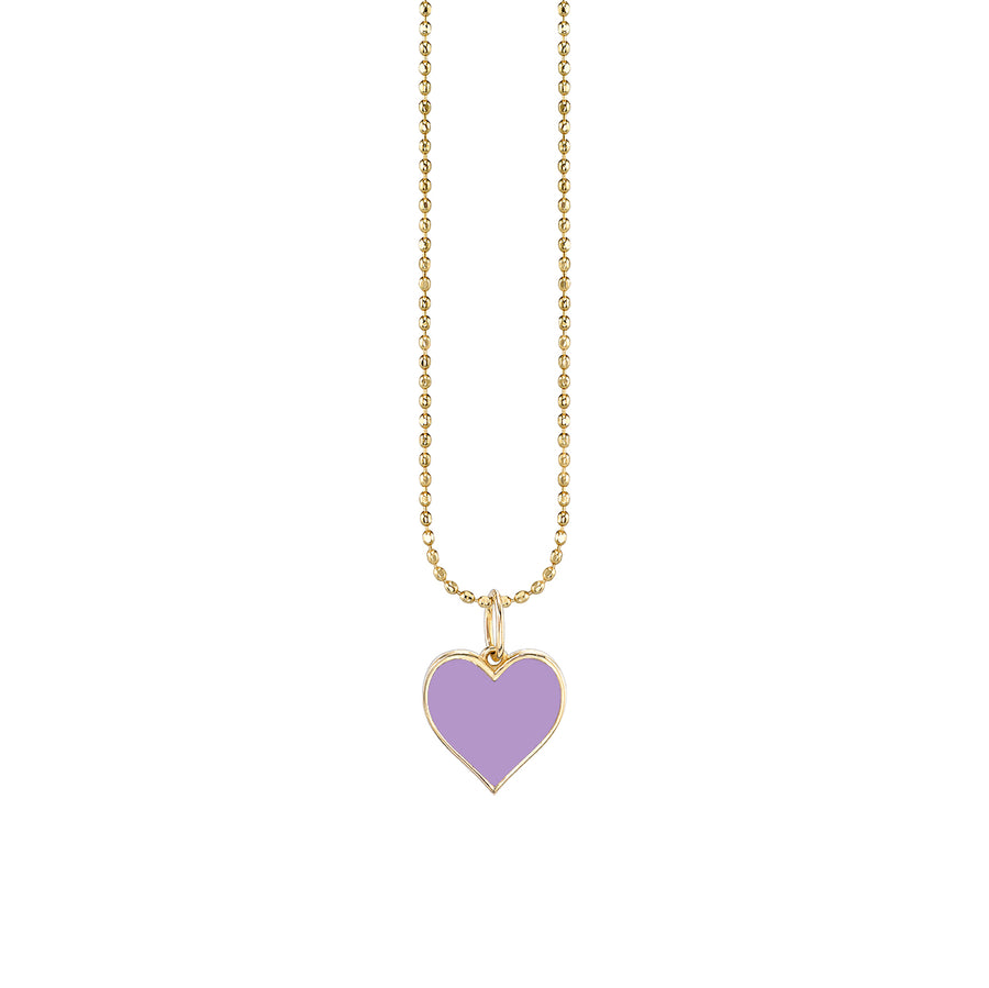 Gold & Enamel Small Heart Charm - Sydney Evan Fine Jewelry