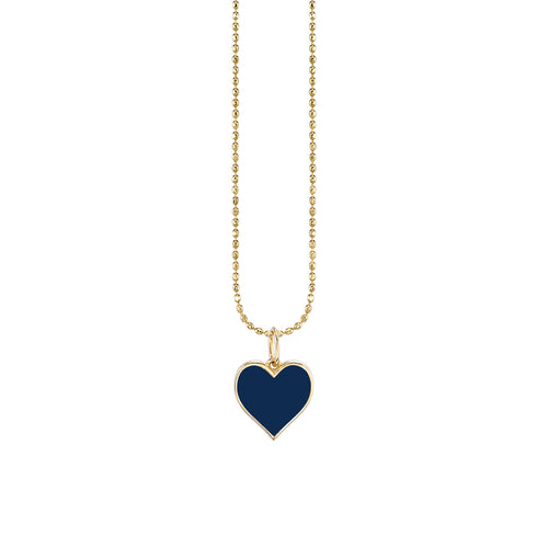 Gold & Enamel Small Heart Charm