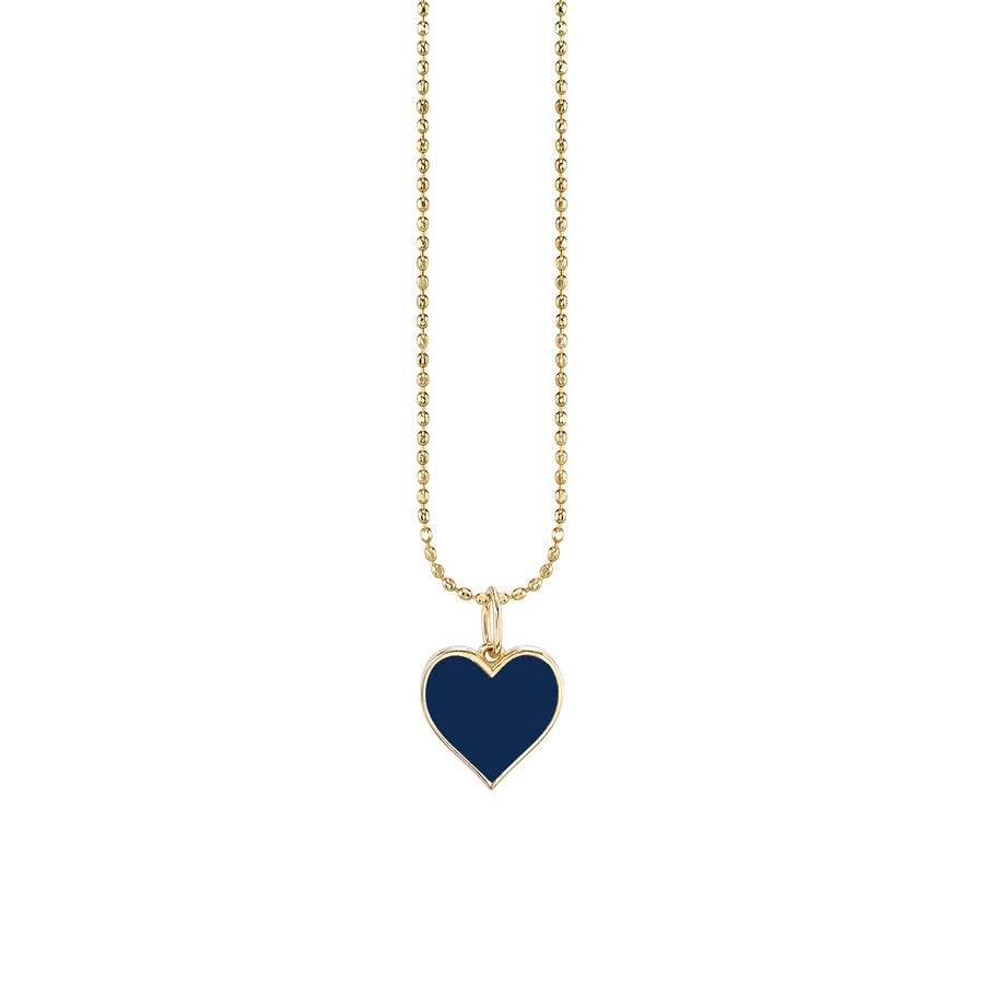 Gold & Enamel Small Heart Charm - Sydney Evan Fine Jewelry