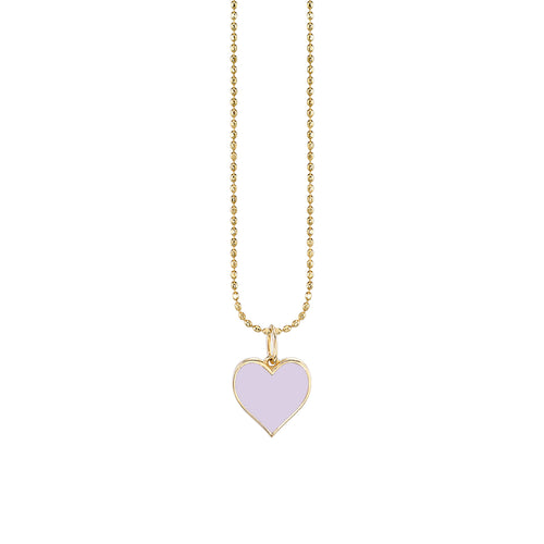 Gold & Enamel Small Heart Charm