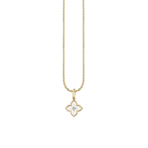 Kids Collection Gold & Diamond Mini Moroccan Flower Necklace