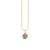 Gold & Rainbow Small Enamel Round Eye Charm
