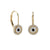 Gold & Diamond Eye French Wire Earrings