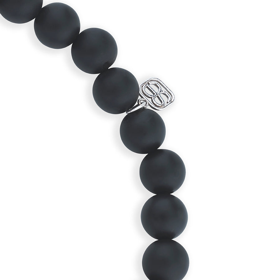 Men's Collection Gold & Diamond Small Yin Yang on Black Matte Onyx - Sydney Evan Fine Jewelry