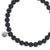 Men's Collection Gold & Diamond Small Yin Yang on Black Matte Onyx