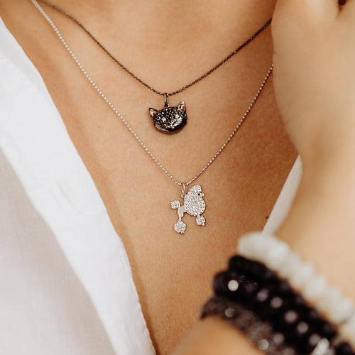 Gold & Diamond Cat Charm