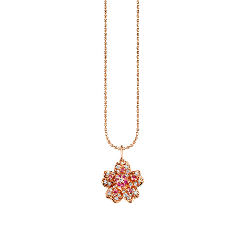 Rose Gold & Diamond Sakura Charm