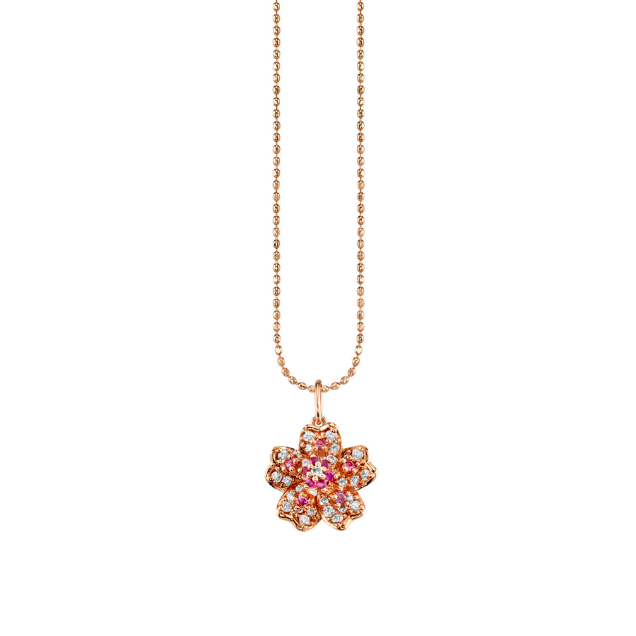 Rose Gold & Diamond Sakura Charm - Sydney Evan Fine Jewelry