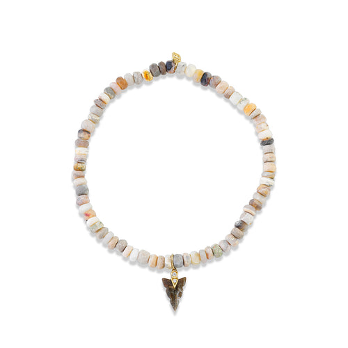 Men's Collection Gold & Diamond Arrowhead on Australian Opal