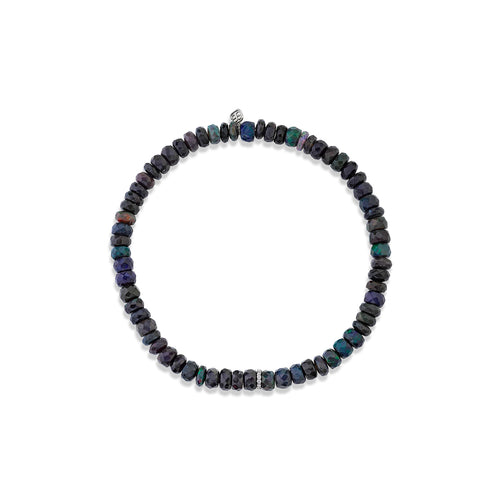 Men's Collection Gold & Diamond Rondelle on Ethiopian Opal