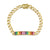Gold & Rainbow Id Bar Bracelet