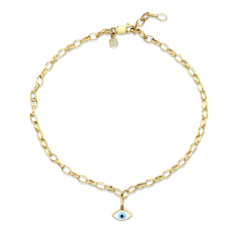 Gold & Enamel Eye Anklet