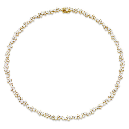 Gold & Diamond Pearl Cocktail Eternity Necklace