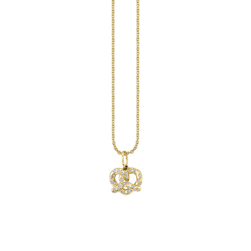 Gold & Diamond Pretzel Charm