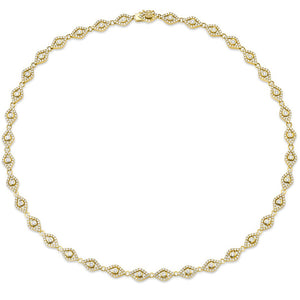 Gold & Diamond Eye Eternity Necklace - Sydney Evan Fine Jewelry