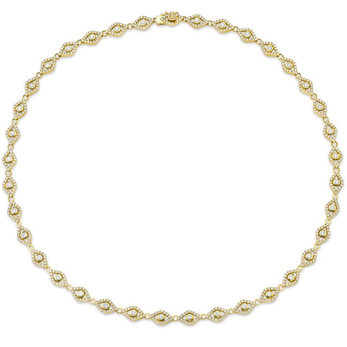 Gold & Diamond Eye Eternity Necklace