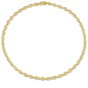 Gold & Diamond Large Marquise Eye Eternity Necklace - Sydney Evan Fine Jewelry