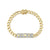 Gold & Diamond Luck Icon ID Bar Bracelet