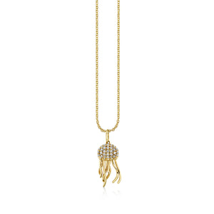 Gold & Diamond Jellyfish Charm - Sydney Evan Fine Jewelry