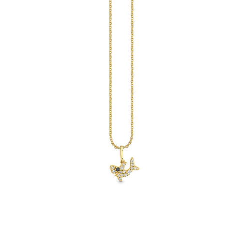 Gold & Diamond Small Shark Charm